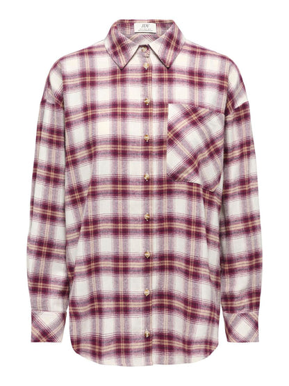 Jdymauve L/s Check Loose Shirt Wvn Hvit