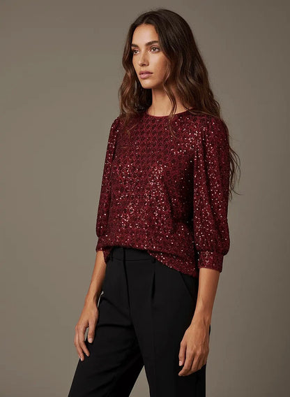 Maly Sequin Burgunder