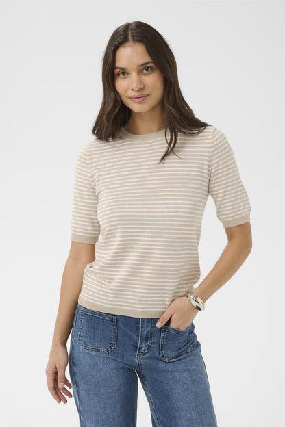 Kalizza Narrow Striped Pullover Beige