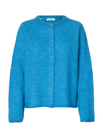 Slwlulu New Ls Knit Cardigan Noos Blå