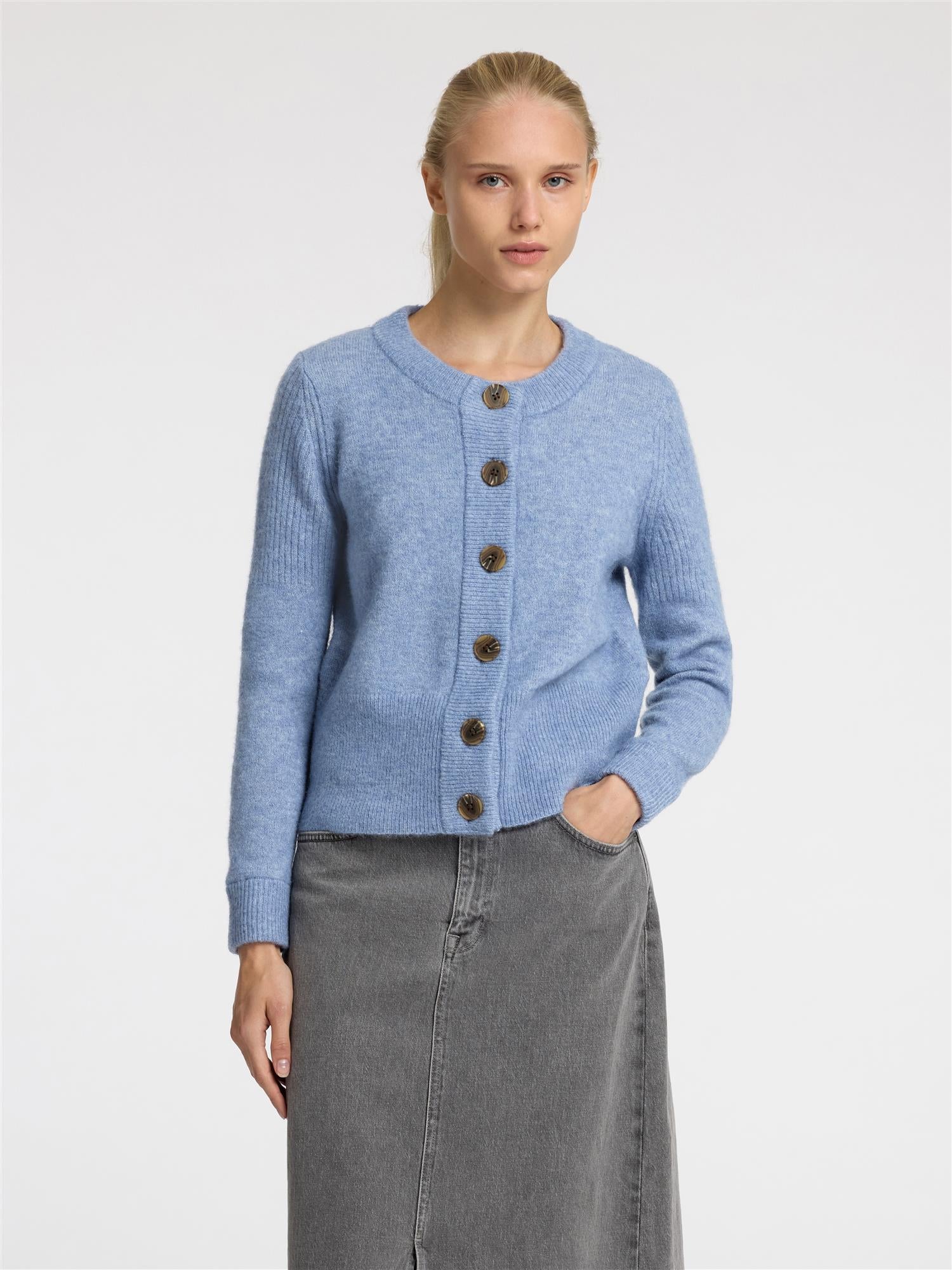 SLFSIA RAS LS KNIT CARDIGAN NOOS Endless Sky