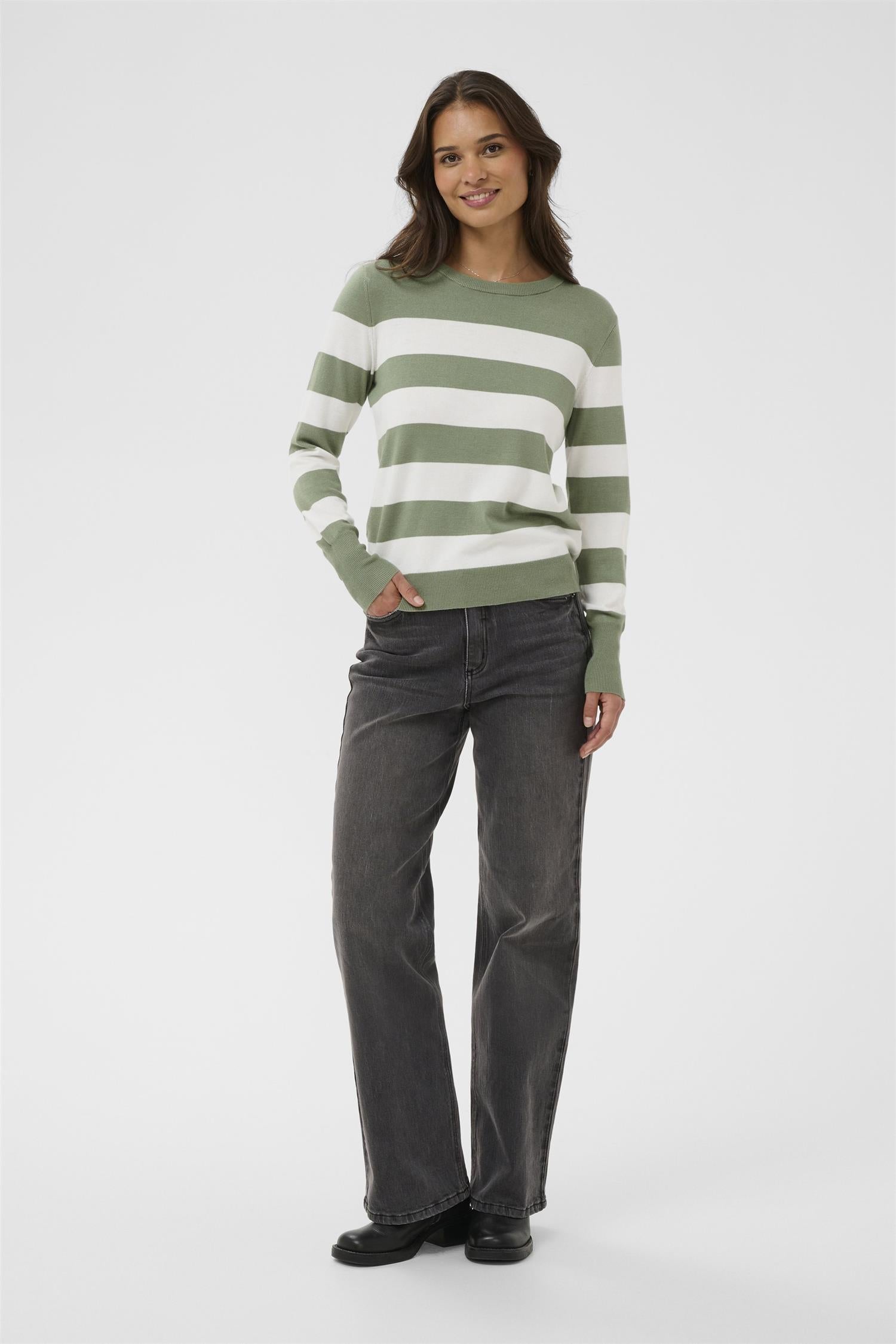 Kalizza Striped Knit Pullover Grønn