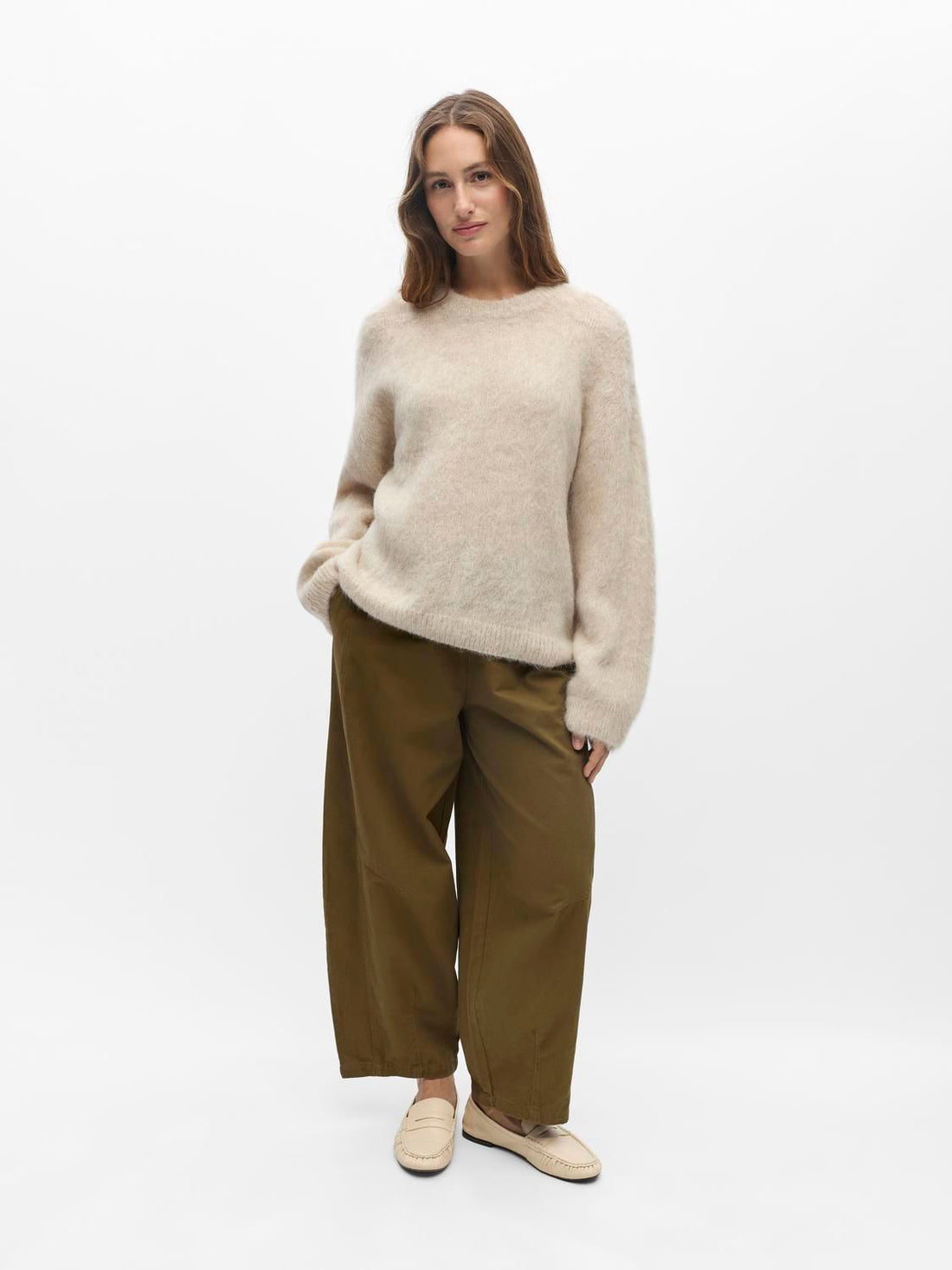 Objharry L/s Lo Knit Pullover Noos Grå