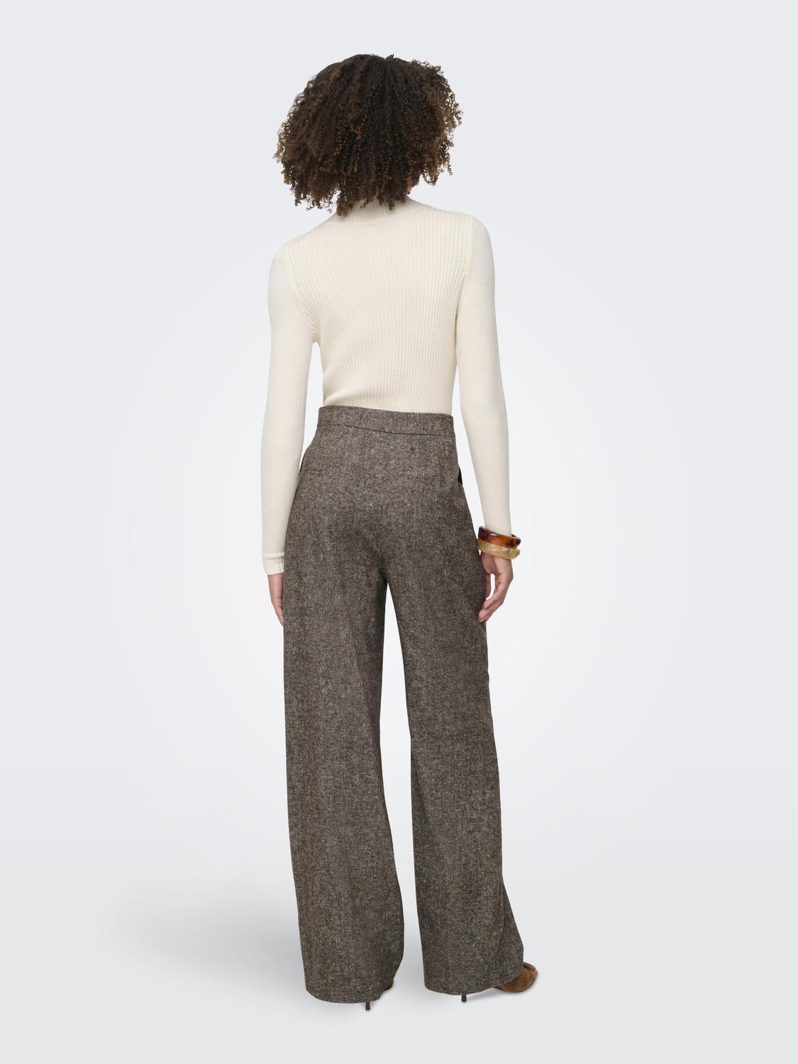 Onlbekka Life Hw Wide Wool Look Pant Tlr Sort
