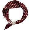 SCARF SMALL DOTS&PEARL Burgunder