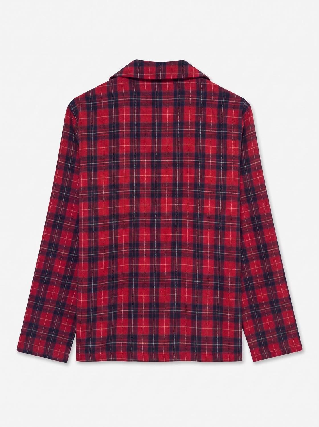 Vmnora Flannel Nightwear Shirt Rød