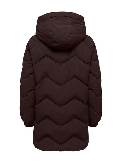 Jdypower Long Hood Puffer Otw Hab Brun