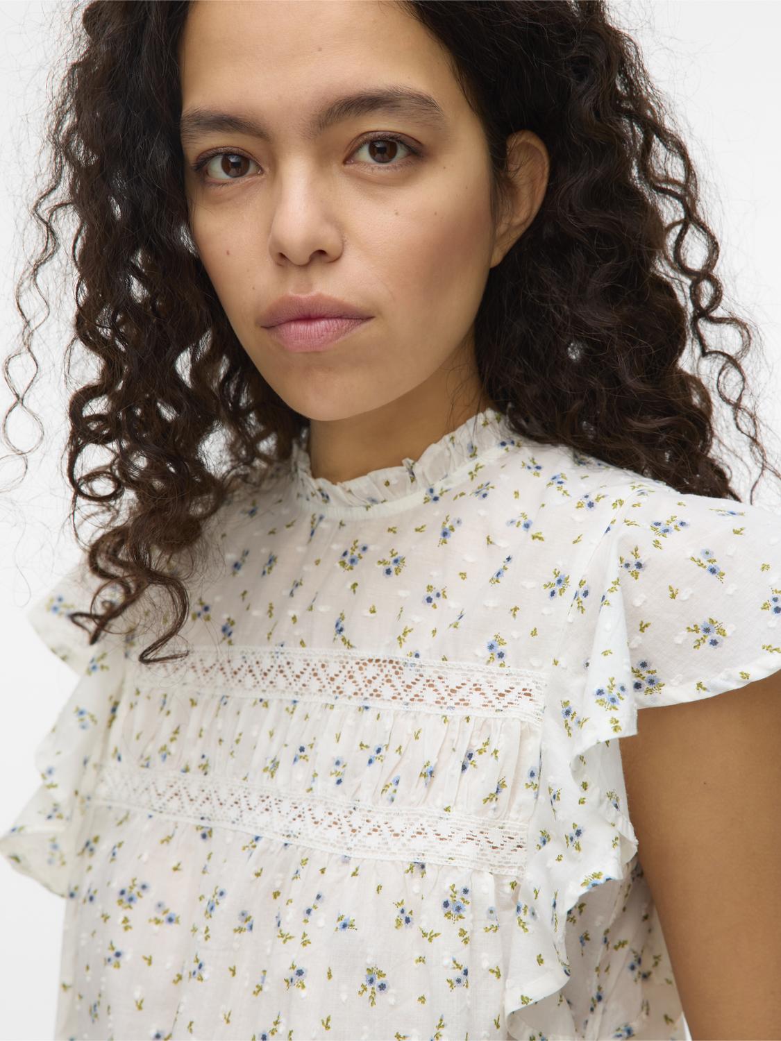 VMTRINE SL LACE TOP WVN GA NOOS Blå