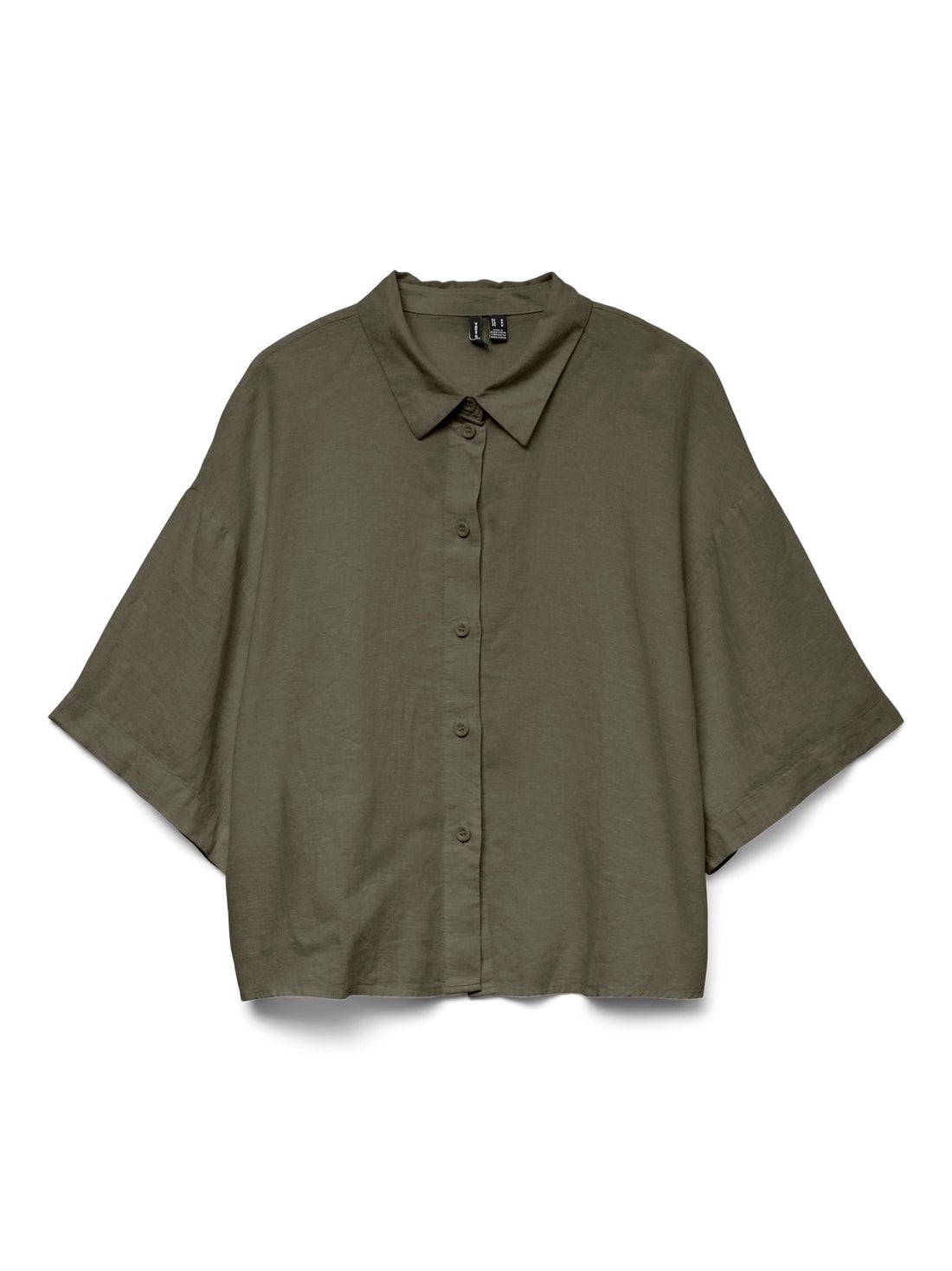 Vmlinn 2/4 Short Shirt Wvn Noos Grønn