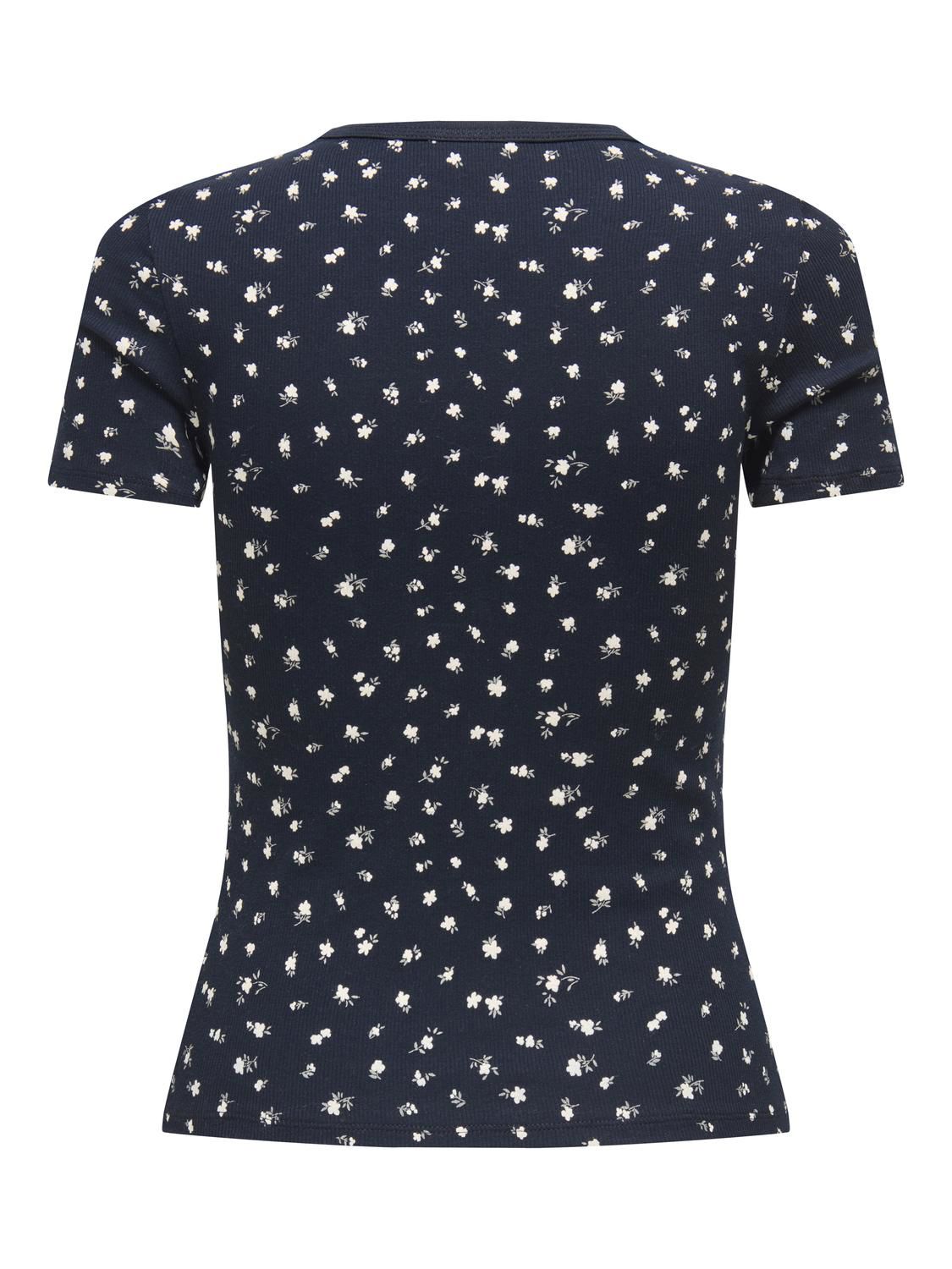 Jdylucky S/s O Neck Top Jrs Noos Blå