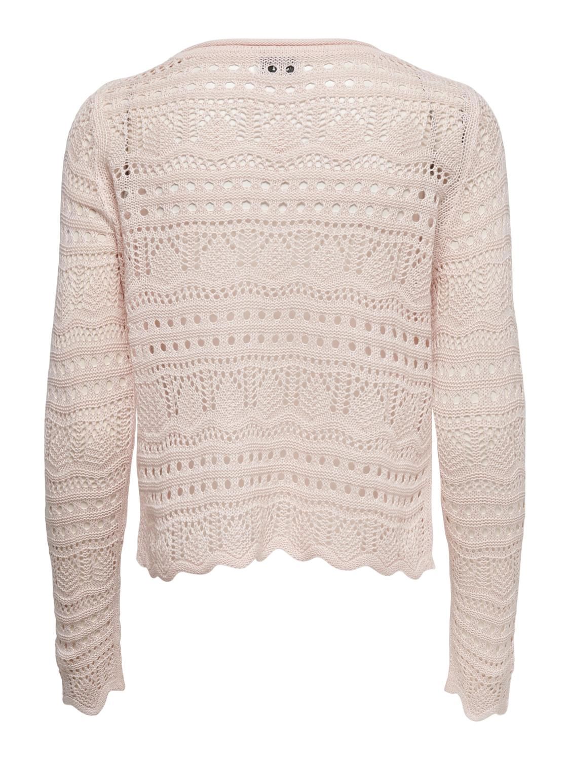 Jdysun Lay L/s Boatneck Pullov. Knt Noos Rosa