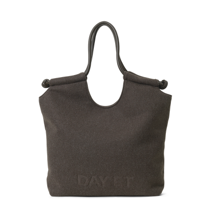 Day Woolen Tote Brun