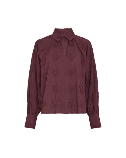 Rauscamilla Top Emb Burgunder