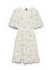 Vmbella 2/4 V-Neck Short Dress Wvn Blå