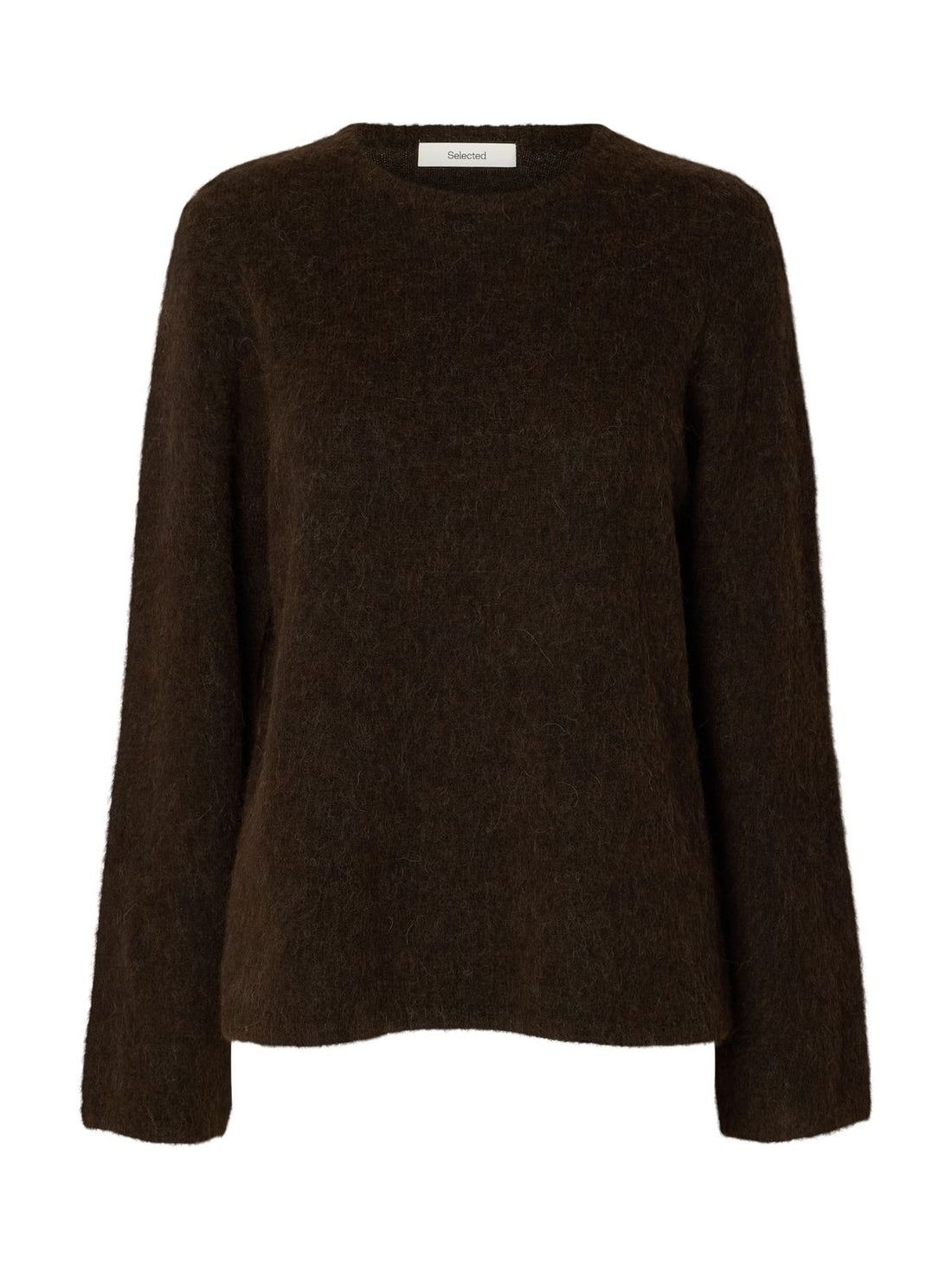 Slwlulu Brushed Ls Knit O-Neck Noos Brun