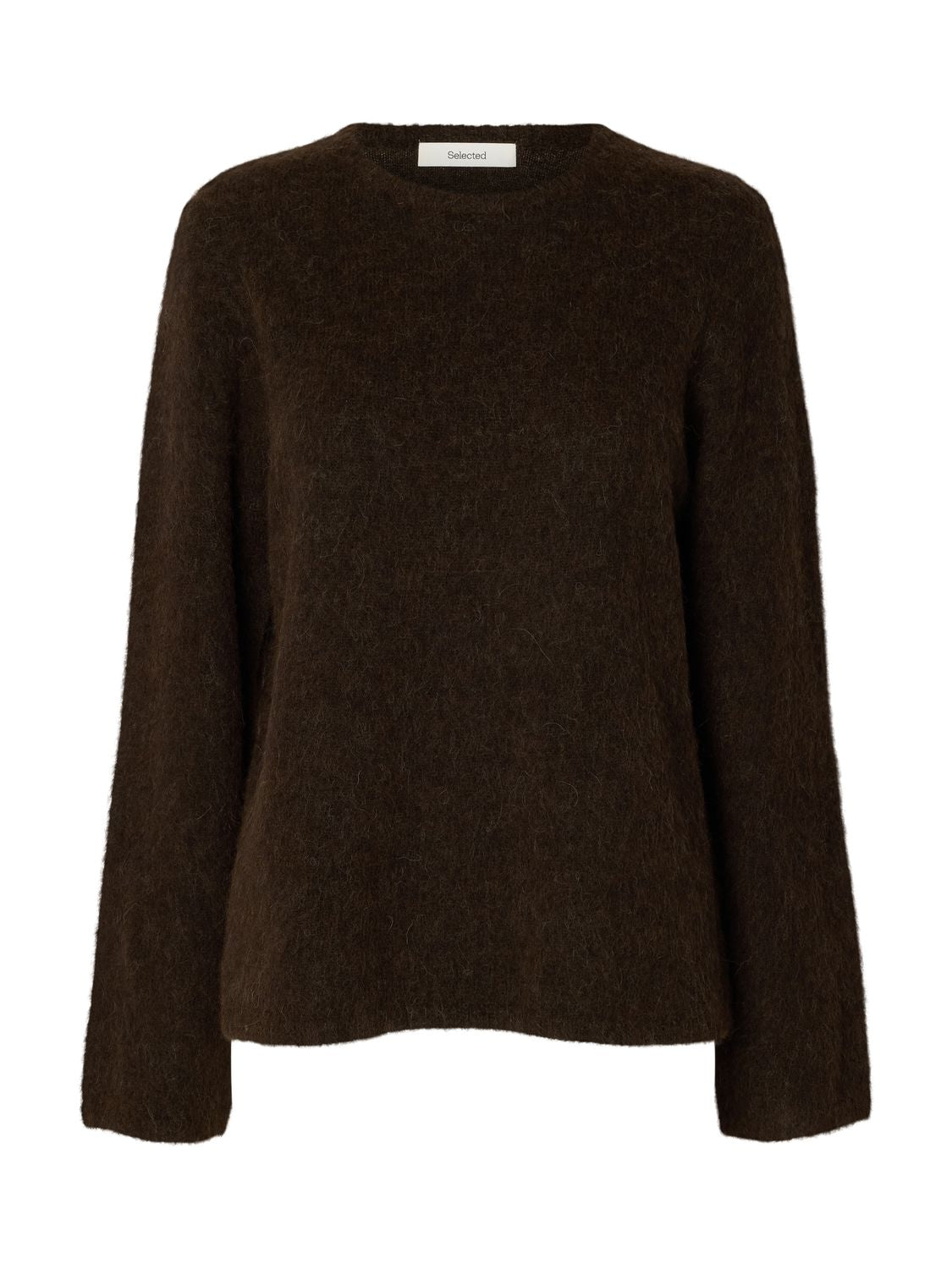 Slwlulu Brushed Ls Knit O-Neck Noos Brun
