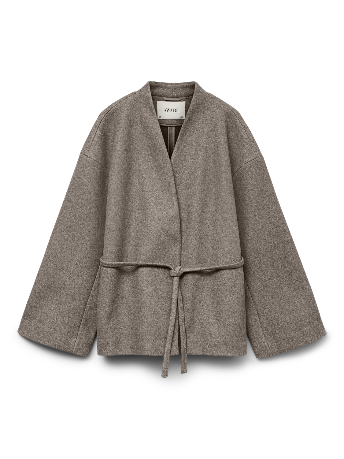 Awsijina Ls V-Neck Short Jacket Noos Beige