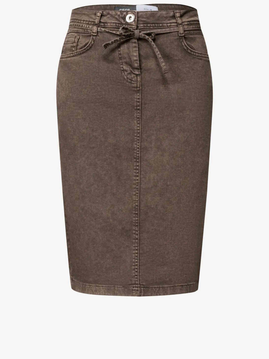 Denim skirt midi Brun