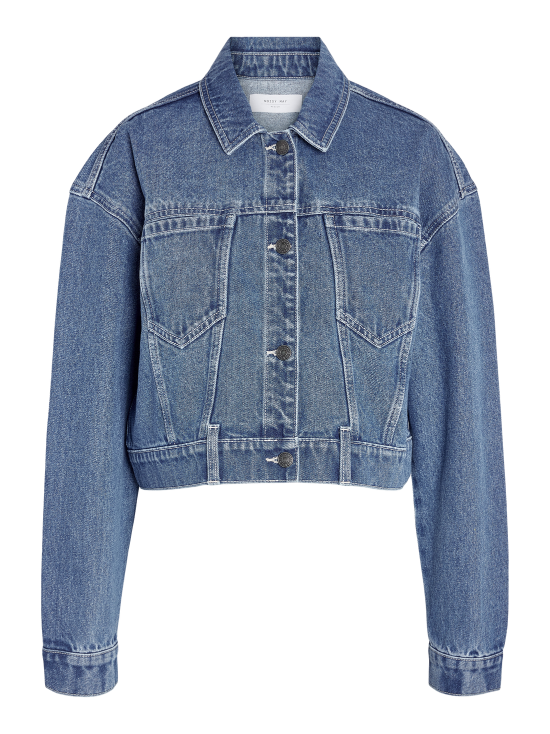 NMRONJA L/S CROP DNM JACKET VI433MB NOOS Mellomblå
