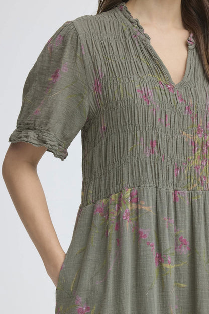 Sbalexa G Long Flo Dress Grønn