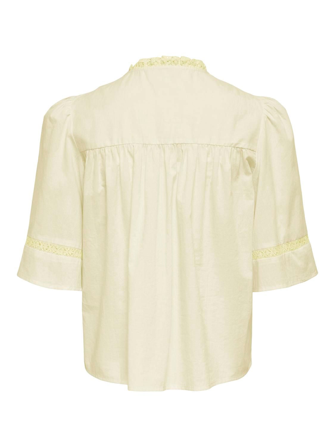 Jdyjulie 2/4 Lace Detail Top Wvn Exp Gul
