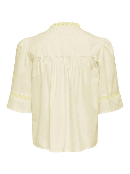 Jdyjulie 2/4 Lace Detail Top Wvn Exp Gul