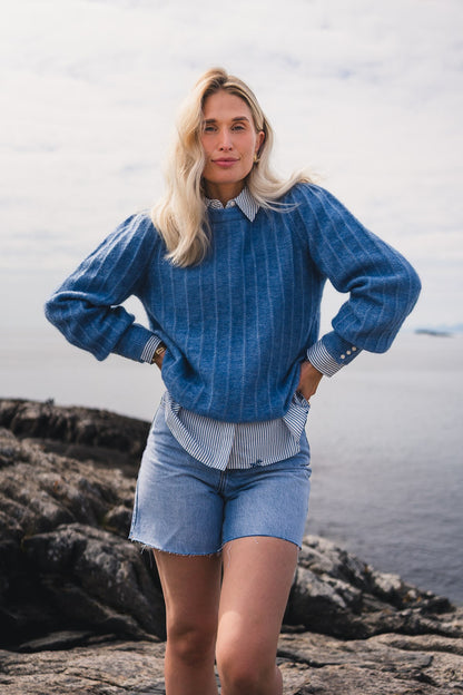 Rausamalie Puff Pullover Blå