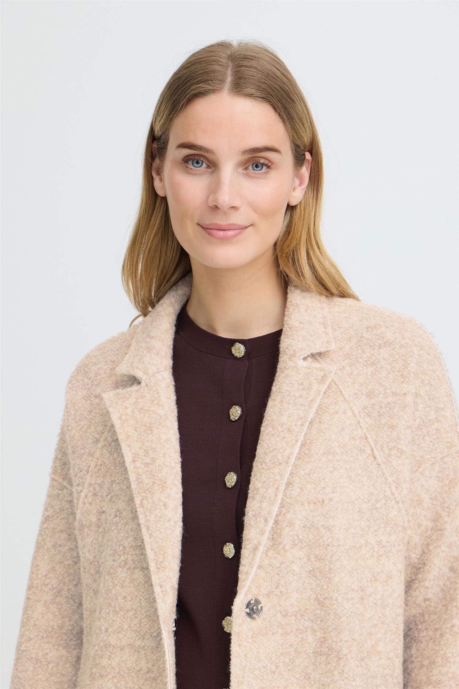 Pzlula Wing Sl. Coat Beige