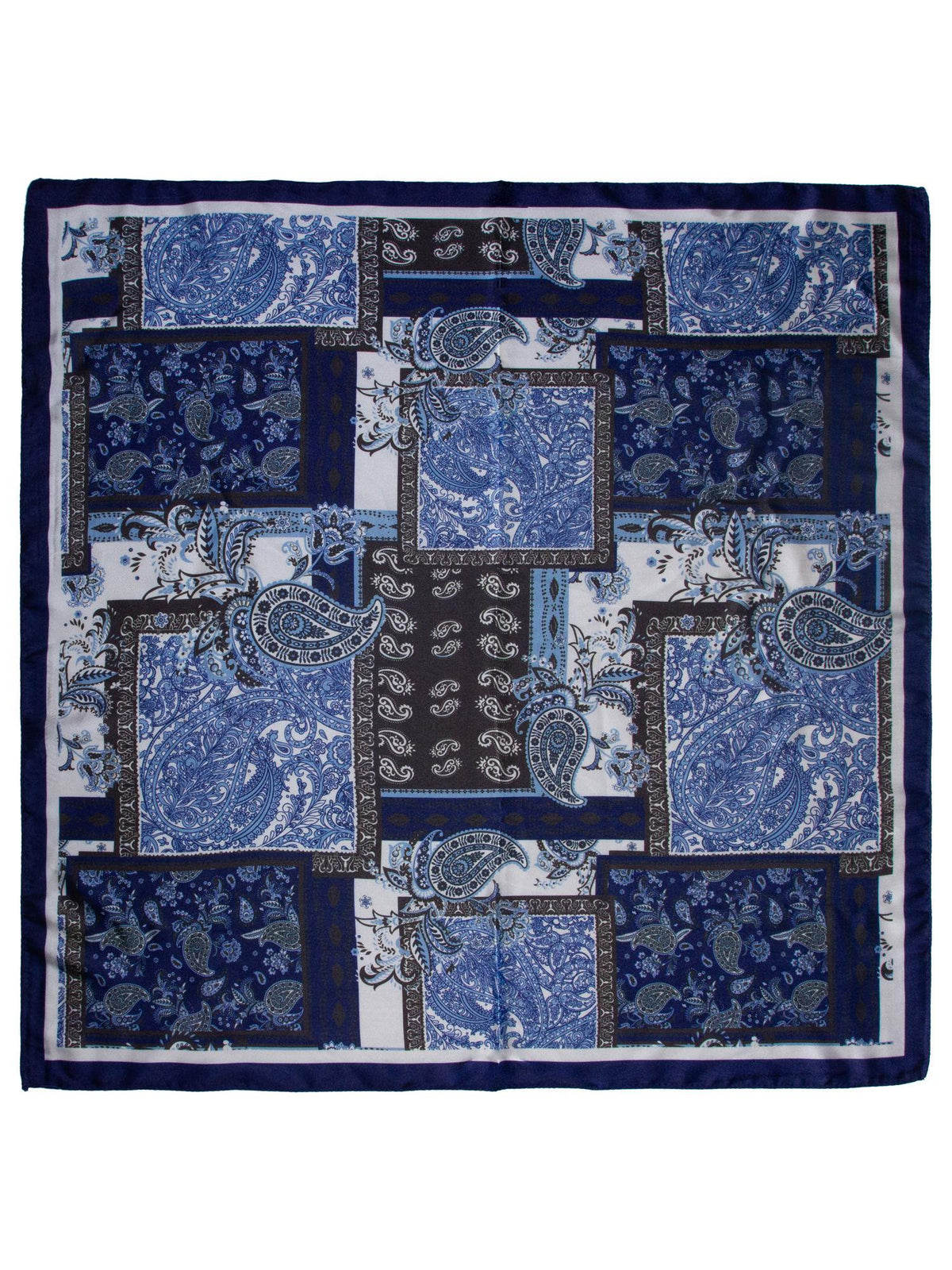 Skjerf Paisley 70x70 New Navy
