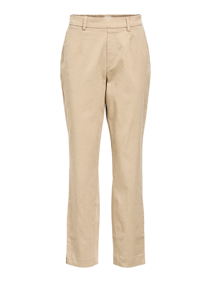 OBJMIA RE CHINO HW PANT NOOS Beige