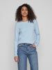 VIRIL O-NECK L/S  KNIT TOP - NOOS Kentucky Blue