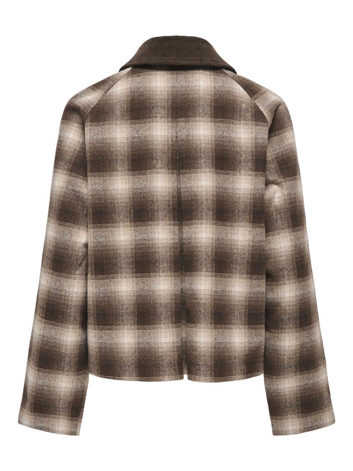 Onlkine Checked Cord Jacket Cc Otw Grå