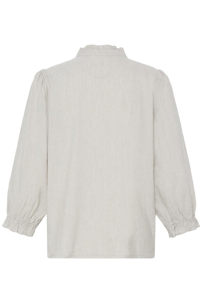 Pzluca Frill Blouse Beige