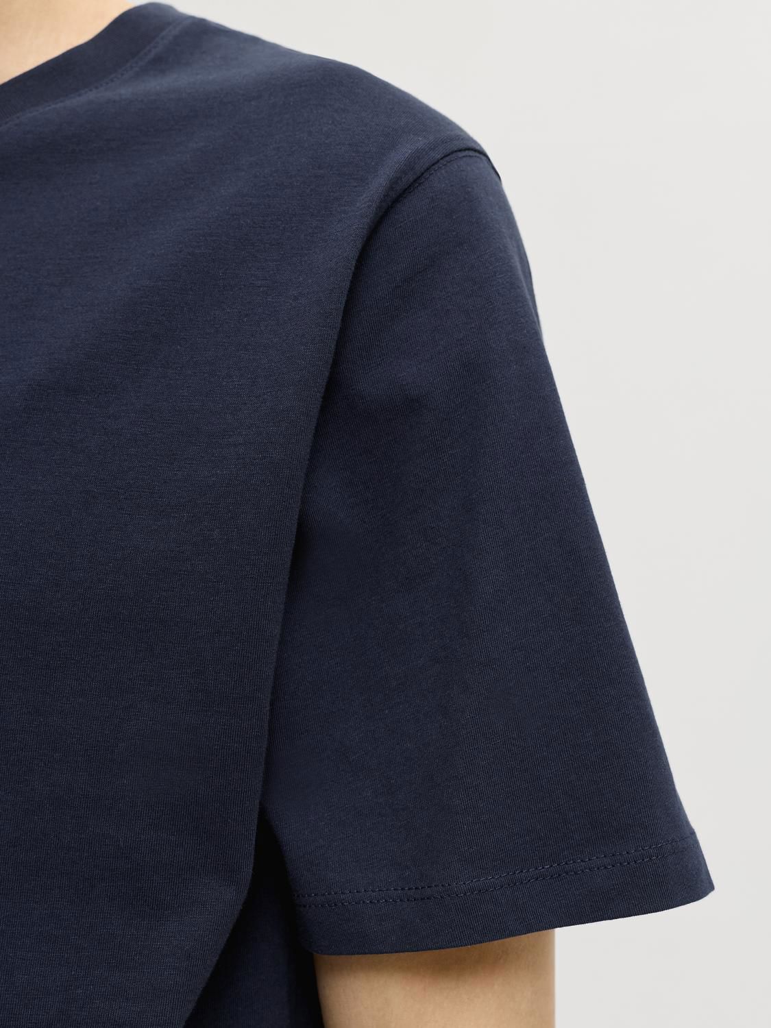 Jororganic Basic Tee Ss O-Neck Noos Blå