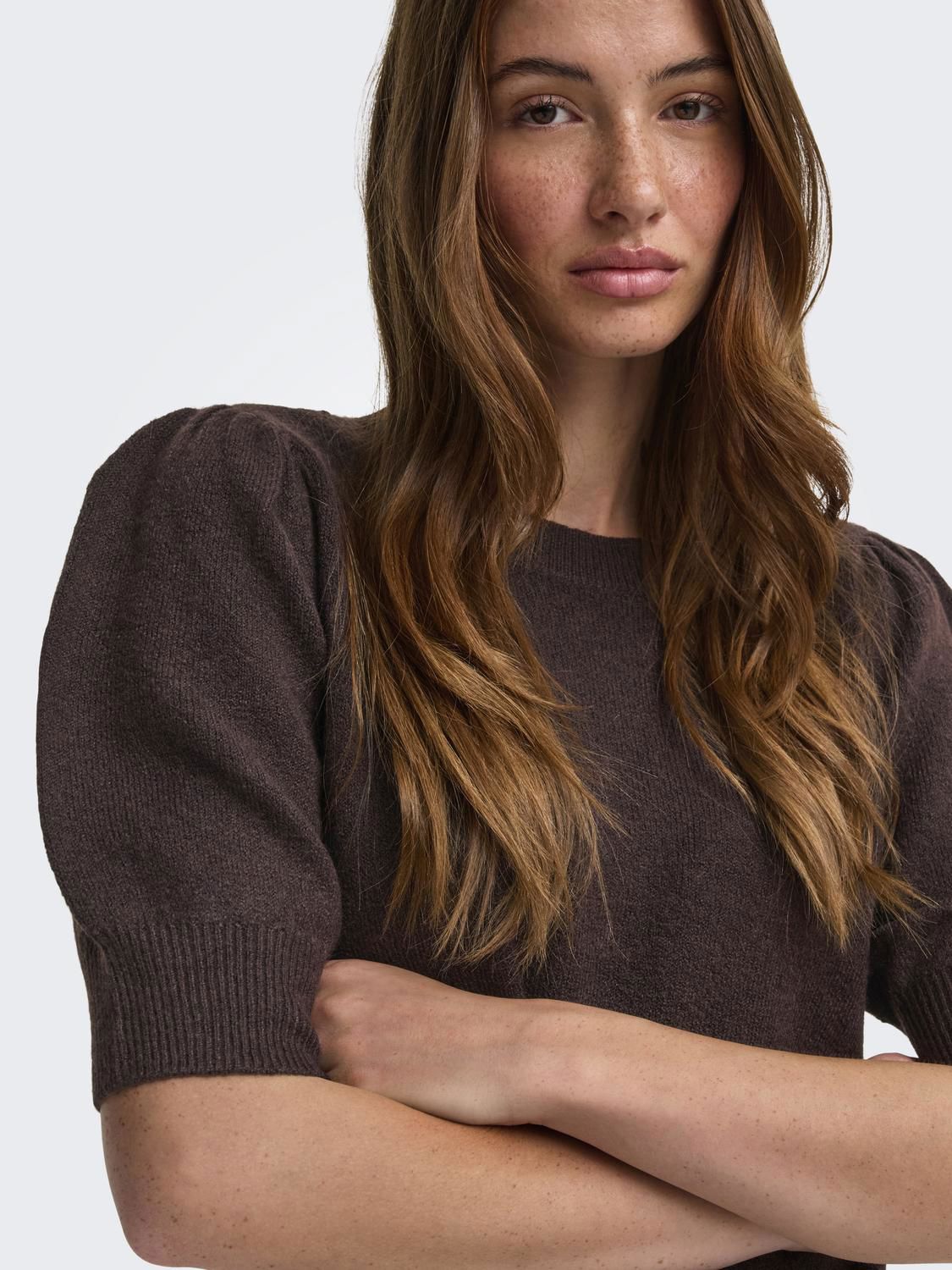 Onlrica 2/4 Pullover Knt Noos Brun