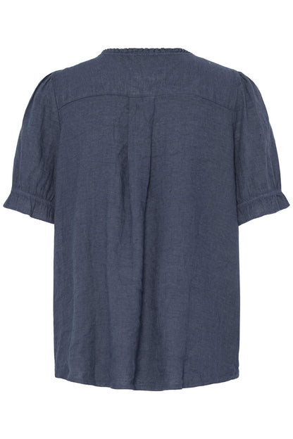 Sbfontanelle Ss Flounce Blouse Marine