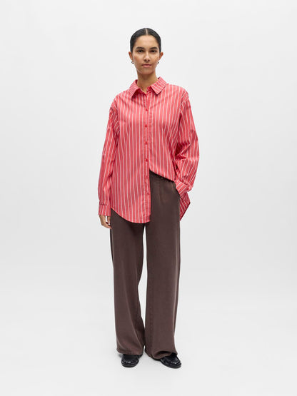 Objtutta Lo L/s Shirt Noos Rød