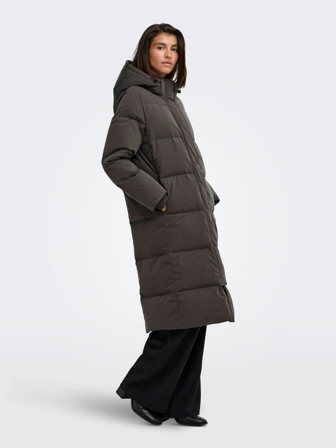 Jdyvictory Long Down Puffer Otw Noos Brun