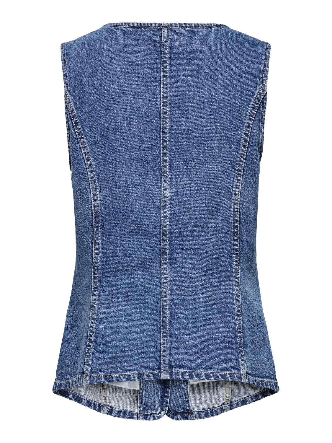 Onlgiulina S/l Button Waistcoat Dnm Blå
