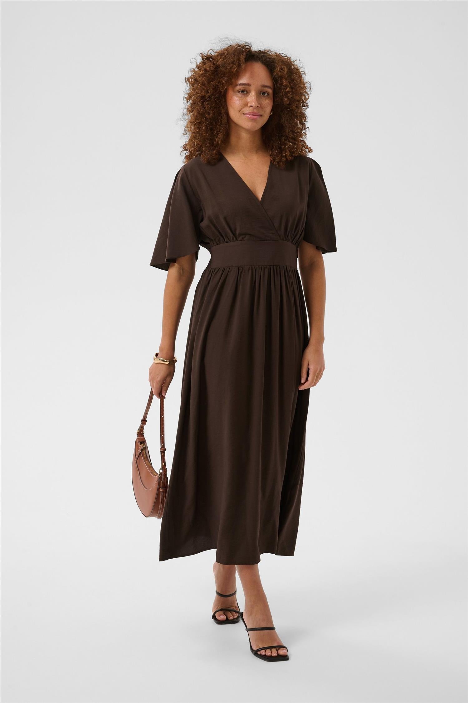 Kasirena Long  Dress Brun