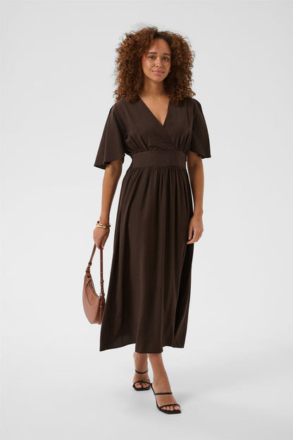 Kasirena Long  Dress Brun