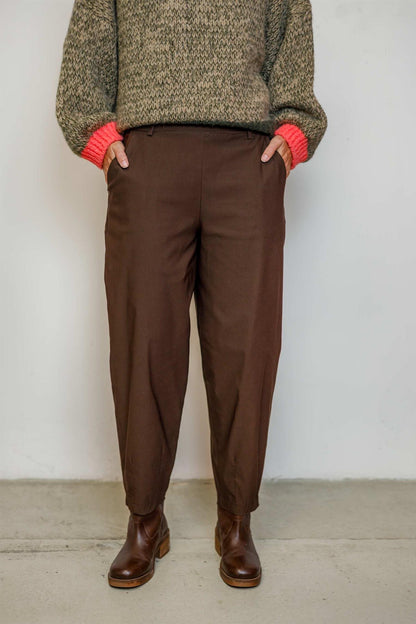 BCBEVERLY BARREL PANT Brun