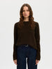 Slflulu Brushed Ls Knit O-Neck Brun