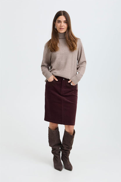 Pzsally Skirt Burgunder