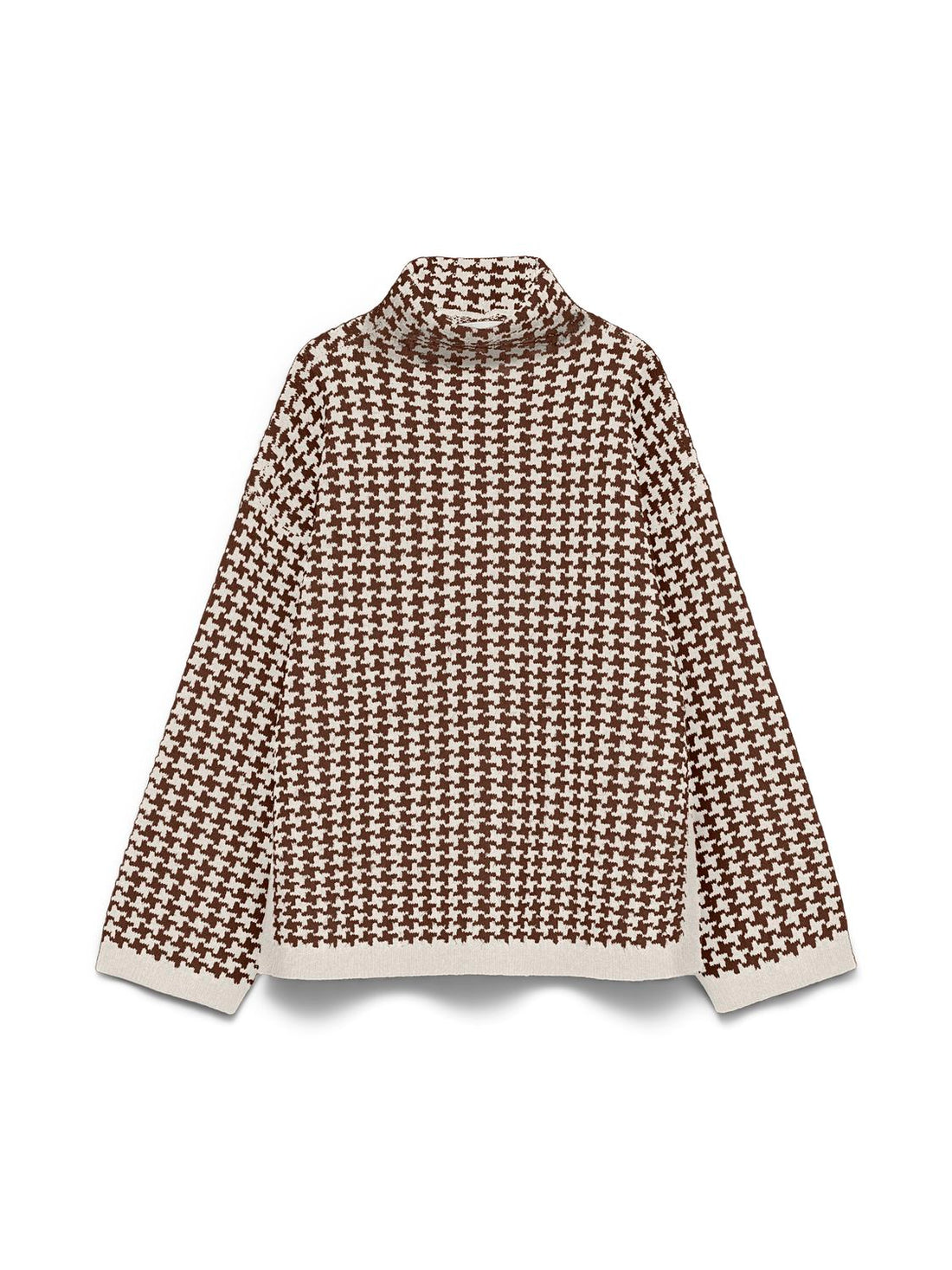 Vmcomo Ls Funnelneck Pullover Prm Grå