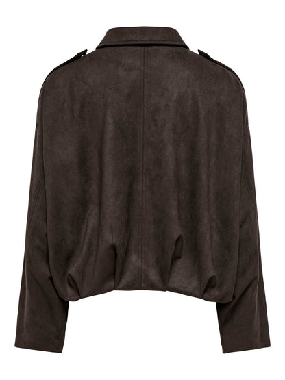Jdynia Faux Suede Bat Jacket Otw Noos Brun