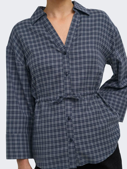 Jdyrikka 7/8 Tunnel Shirt Wvn Blå