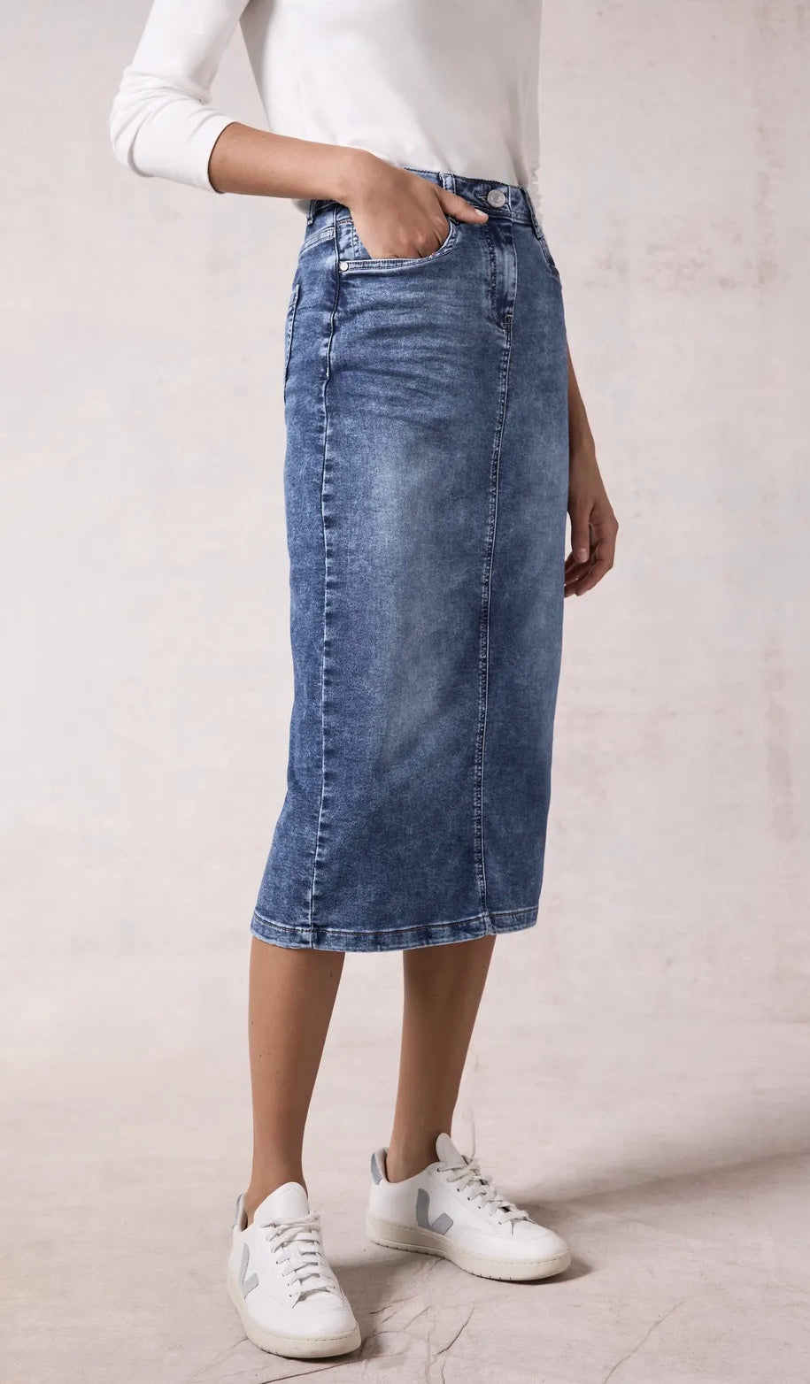 Denim skirt jogg maxi Blå