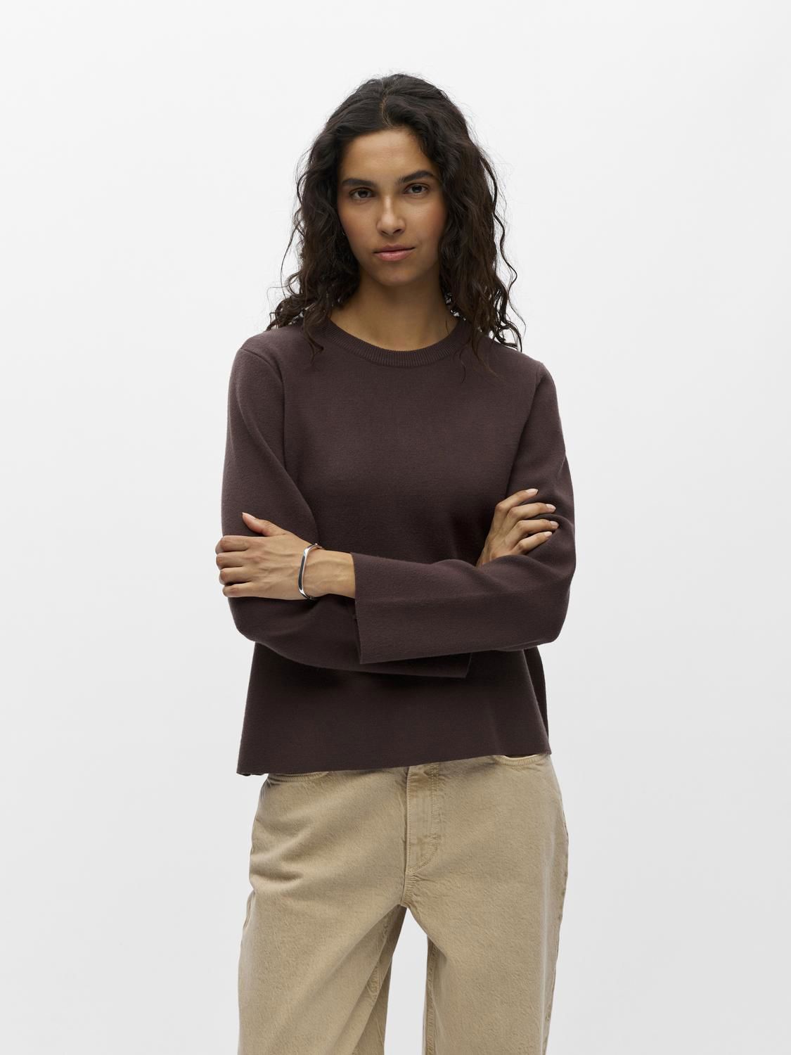 Objreynard O-Neck Pullover Noos Brun