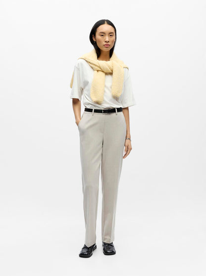 Objlisa Mw Straight Pant Noos Beige